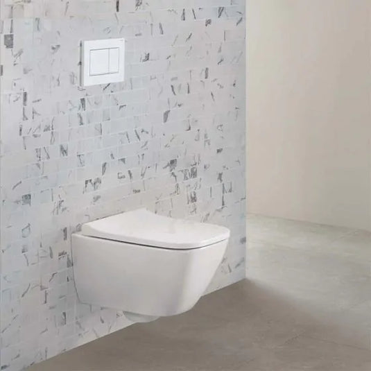 Geberit Smyle Square Rimless Compact Wall Hung WC 490mm | 500.379.01.1