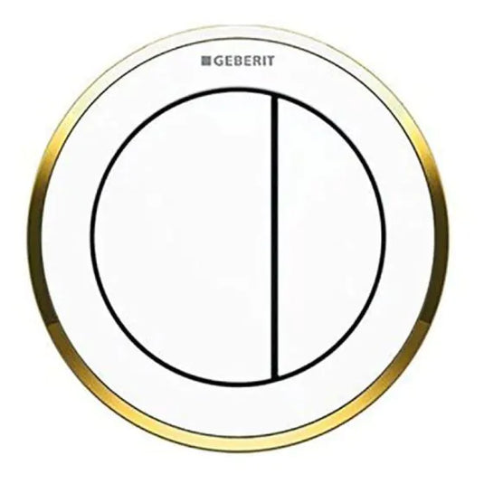 Geberit Type10 12cm Furniture Dual Flush Button Gold / White | 116.057.KK.1