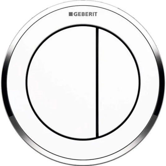 Geberit Type10 12cm/15cm Dual Flush Button Chrome / White | 116.055.KJ.1