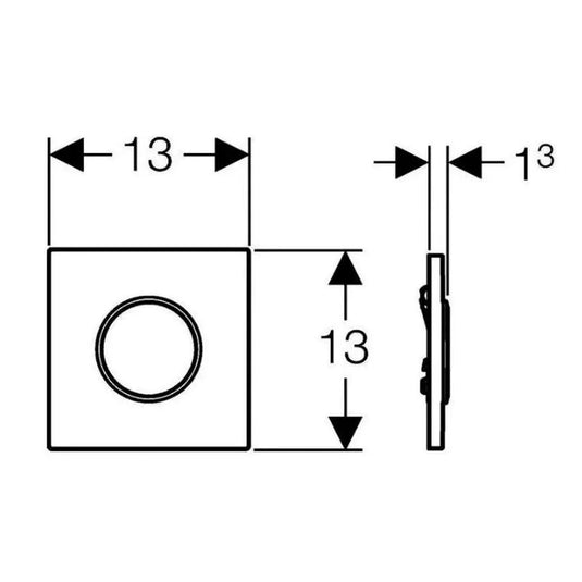 Geberit Type10 Mains Electronic Urinal Flush | 116.025.SN.1