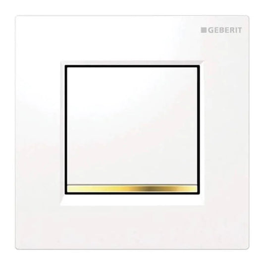 Geberit Type20 Pneumatic Urinal Flush Plate White & Gold | 116.017.KK.1