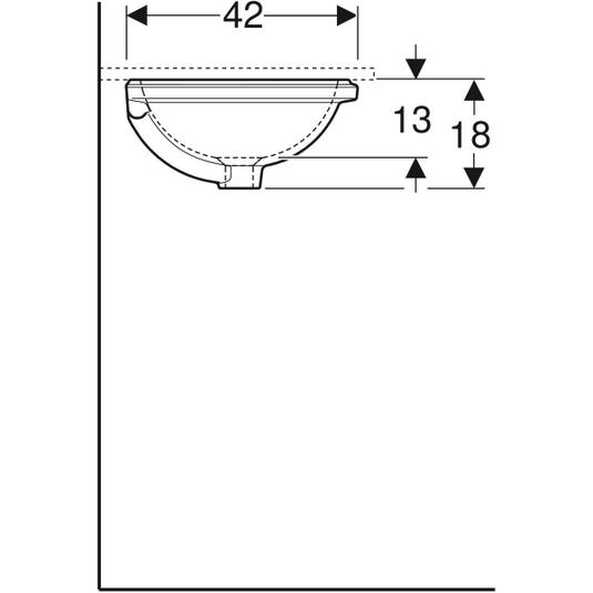 Geberit VariForm 330mm Round Under-Countertop Basin with Overflow | 500.744.01.2