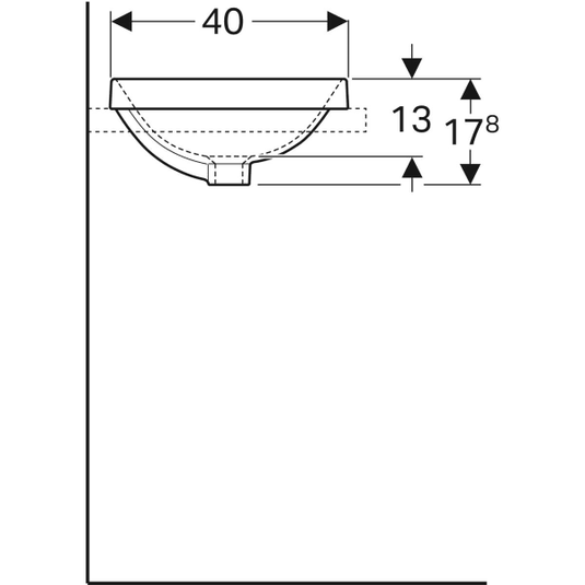 Geberit VariForm 500mm Oval Countertop Basin with Overflow White | 500.708.01.2