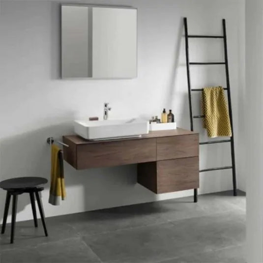 Geberit VariForm 600mm Lay-On Rectangular Countertop Basin 1 Tap Hole & Overflow White | 500.780.01.2