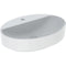 Geberit VariForm 600mm Oval Lay-On Countertop Basin White | 500.773.01.2