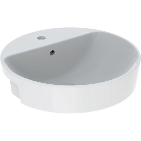 Geberit VariForm Round Semi-Recessed Basin 1 Tap Hole & Overflow | 500.782.01.2