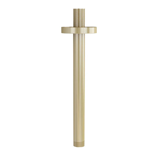 Imex 200mm Brushed Brass Round Ceiling Mounted Shower Arm - KI032BB - Envy Bathrooms Ltd