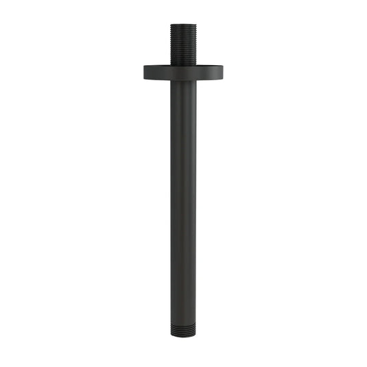 Imex 200mm Matt Black Round Ceiling Mounted Shower Arm - KI032MB - Envy Bathrooms Ltd