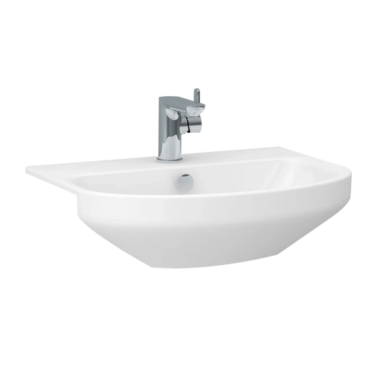 Imex Alma 560mm Semi Countertop Basin 350mm Projection One Tap Hole - LS10156 - Envy Bathrooms Ltd