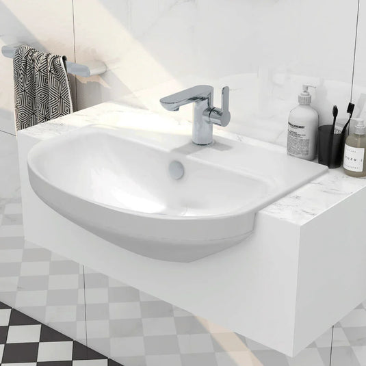 Imex Alma 560mm Semi Countertop Basin 350mm Projection One Tap Hole - LS10156 - Envy Bathrooms Ltd