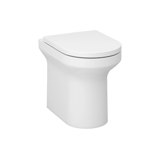 Imex Alma Rimless Comfort Height Back to Wall Toilet White | CB10156AR