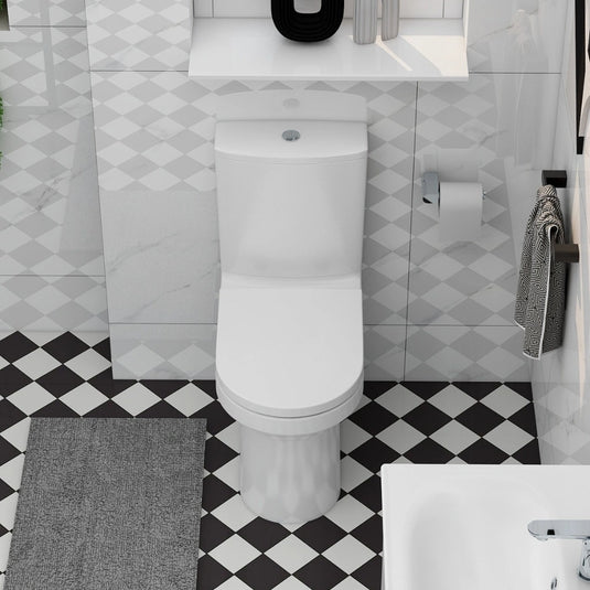 Imex Alma Rimless Comfort Height Closed Back Closed Coupled Toilet White | C10156AR