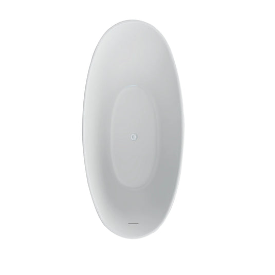 Imex Arco 1600mm Freestanding Slipper Bath Inc. White Dome Clicker Waste - White - IM616 - Envy Bathrooms Ltd