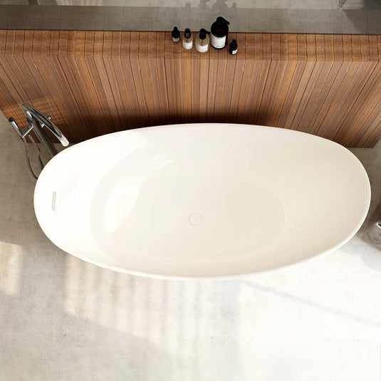 Imex Arco 1600mm Freestanding Slipper Bath Inc. White Dome Clicker Waste - White - IM616 - Envy Bathrooms Ltd