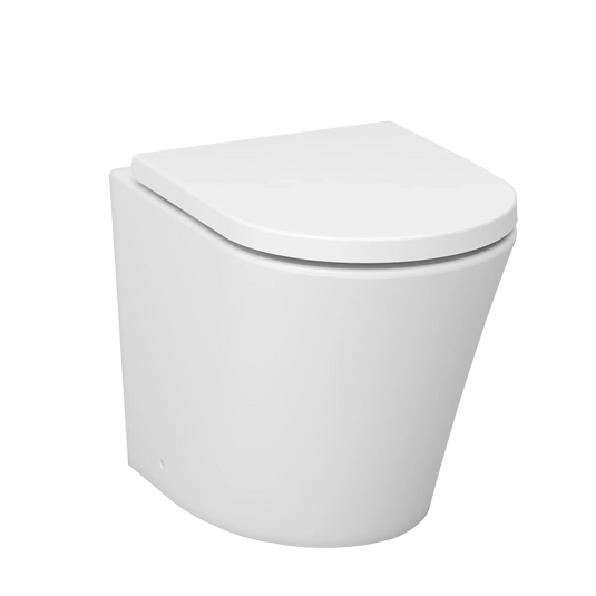 Imex Arco 520mm Rimless Back To Wall WC Bowl with Fixings - CB1088R - Envy Bathrooms Ltd