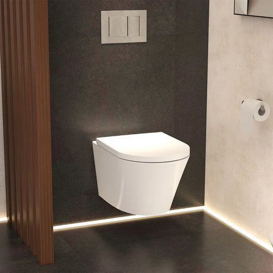 Imex Arco 520mm Wall Hung WC Bowl with Fixings - CH1088 - Envy Bathrooms Ltd