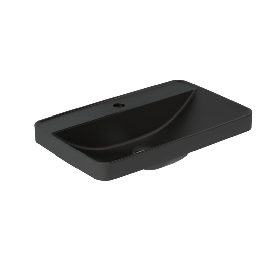 Imex Arco 600 Countertop1 Tap Hole Basin in Black (2x Basins) - LW1829BLx2 - Envy Bathrooms Ltd