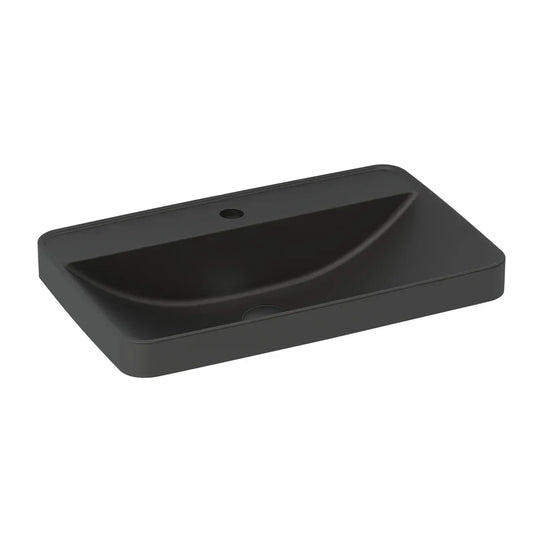 Imex Arco 600 Countertop1 Tap Hole Basin in Black (2x Basins) - LW1829BLx2 - Envy Bathrooms Ltd