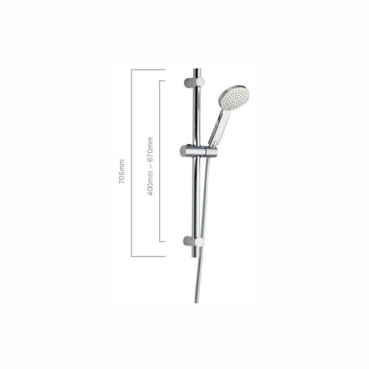 Imex Arco Adjustable Fixings Slide Rail Kit Chrome | KI465