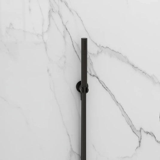 Imex Arco Pencil Shower Handset with Smooth Hose & Wall Outlet Elbow in Matt Black - PKWO102-SMMB - Envy Bathrooms Ltd