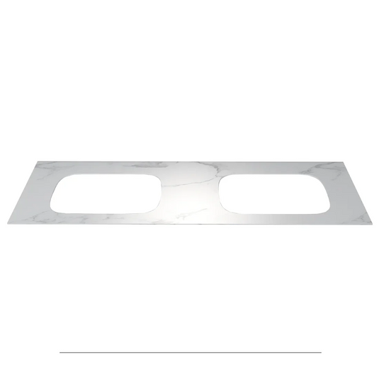 Imex Arco Quartz 1600 - White Marble Worktop - FTY2781-1600-480-11-S0002 - Envy Bathrooms Ltd