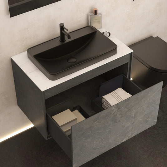 Imex Arco Quartz 800 - White Marble Worktop - FTY2781-800-480-11-S0002 - Envy Bathrooms Ltd