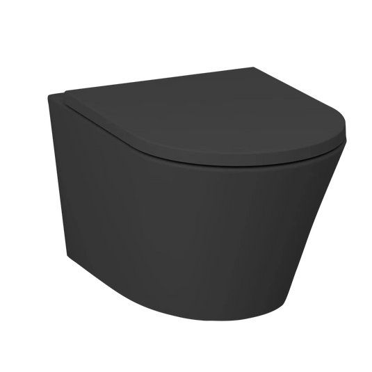 Imex Arco Rimless 520 Projection Wall Hung Pan in Black - CH1088RBL - Envy Bathrooms Ltd