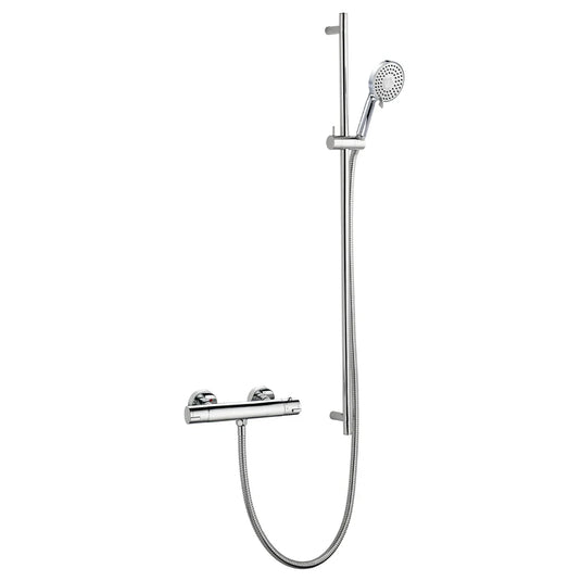 Imex Arco Single Outlet Bar Valve with Levo Extended Rail Kit, Smooth Pvc Hose and 3 Spray Essence Shower Head - ARBVPK003 - Envy Bathrooms Ltd