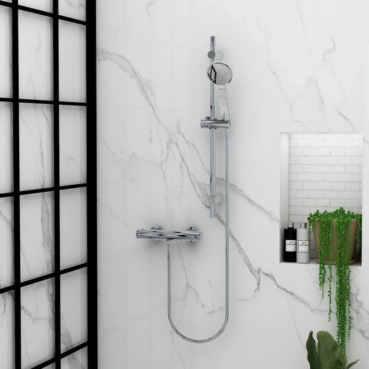 Imex Arco Single Outlet Bar Valve with New Adjustable Head & Kit (Ki465) - XCSRSP - Envy Bathrooms Ltd