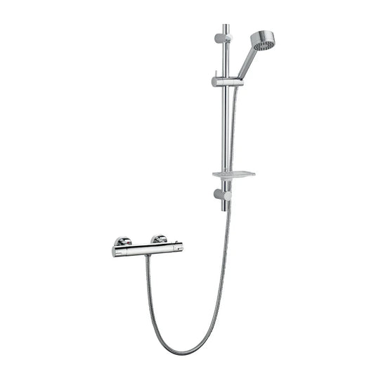 Imex Arco Single Outlet Bar Valve with Xcite Rail Kit with Single Function Handset (Ki460) - ARBVPK002 - Envy Bathrooms Ltd