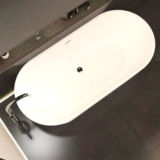 Imex Arco Slim 1700 x 800 Freestanding Bath Including Chrome Overflow and Pop Up Bath Waste - PB106SLIM - Envy Bathrooms Ltd
