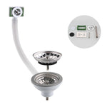 Imex Basket Strainer Waste with Universal Overflow Rectangular/Round in Chrome - BASKSTUNIOF - Envy Bathrooms Ltd