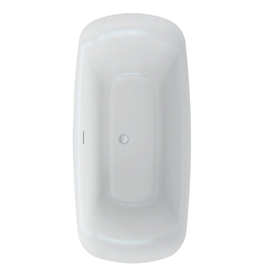 Imex Blade 1700mm Freestanding Bath Inc. White Dome Clicker Waste - White - IM528 - Envy Bathrooms Ltd