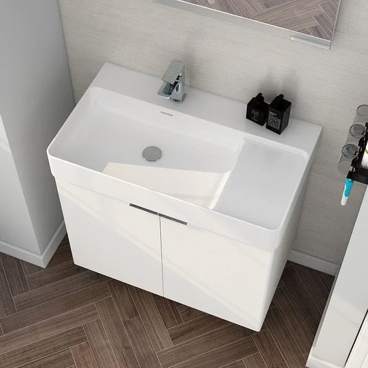 Imex Blade 800 x 460mm Floor Standing Vanity Unit - Matt White - FZFM2785-800-Q0002 - Envy Bathrooms Ltd