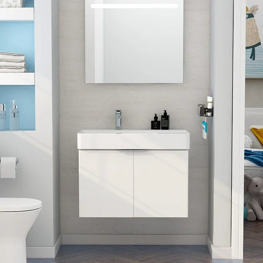 Imex Blade 800 x 460mm Wall Mounted Vanity Unit - Matt White - FZHM2785-800-Q0002 - Envy Bathrooms Ltd