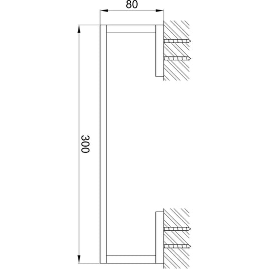 Imex Bloque 300mm Towel Bar - BQ30TB - Envy Bathrooms Ltd