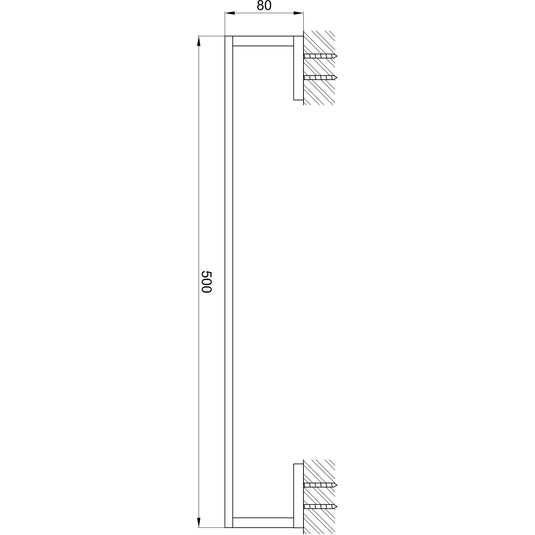 Imex Bloque 500mm Towel Bar - BQ50TB - Envy Bathrooms Ltd
