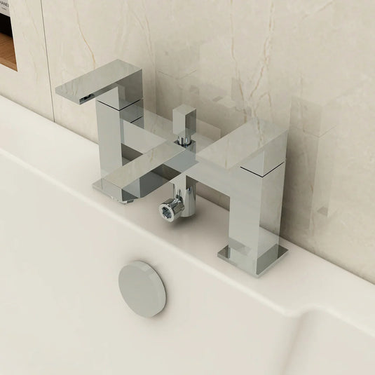 Imex Bloque Bath Shower Mixer Including Shower Kit - BQBSM - Envy Bathrooms Ltd