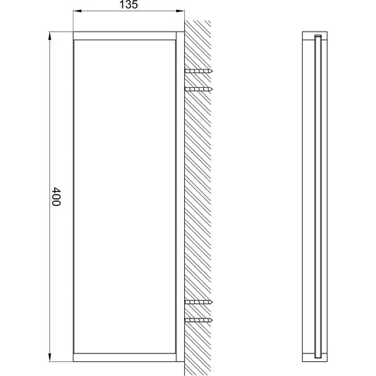 Imex Bloque Glass Shelf - BQGS - Envy Bathrooms Ltd