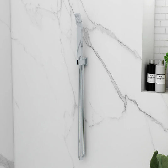Imex Bloque Shower Handset with Smooth Hose & Wall Outlet Elbow - PKWO104-SM - Envy Bathrooms Ltd