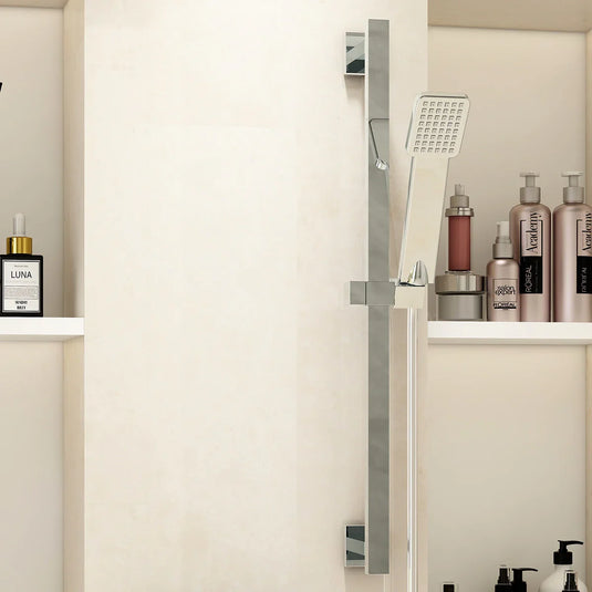 Imex Bloque Slide Rail Kit with Dekka Single Function Handset and Smooth Hose - BQSRK3 - Envy Bathrooms Ltd