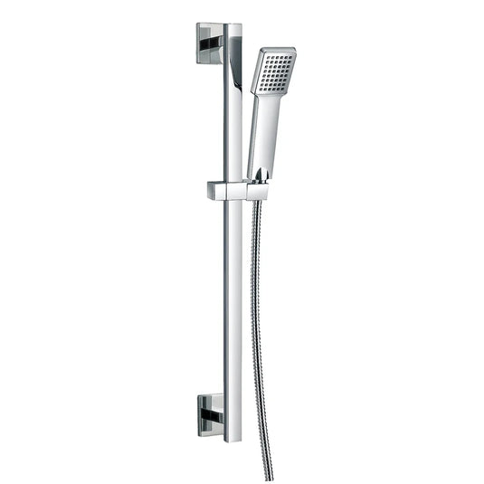Imex Bloque Slide Rail Kit with Dekka Single Function Handset and Smooth Hose - BQSRK3 - Envy Bathrooms Ltd