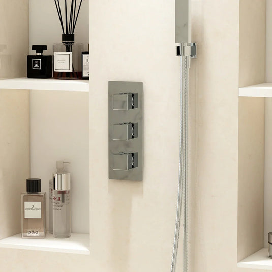 Imex Bloque2 Twin Outlet Three Handle Concealed Valve - 6006 - Envy Bathrooms Ltd