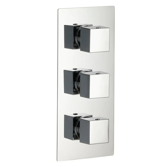 Imex Bloque2 Twin Outlet Three Handle Concealed Valve - 6006 - Envy Bathrooms Ltd