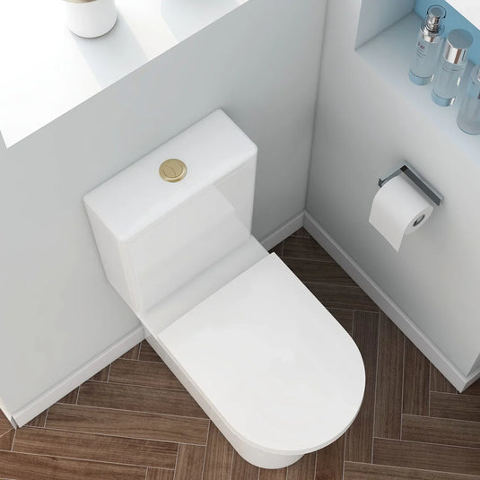 Imex Brushed Brass Push Button - BRPUSH - Envy Bathrooms Ltd