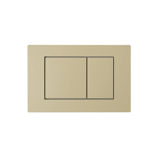 Imex Brushed Brass Square Stainless Steel Flush Button - SSFB-SQ-BRASS - Envy Bathrooms Ltd