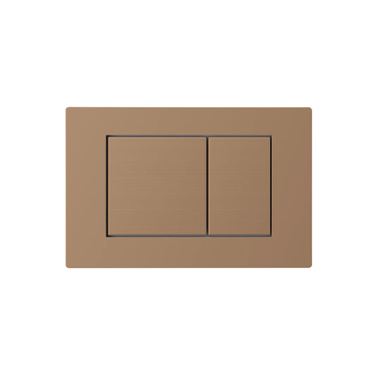 Imex Brushed Bronze Square Stainless Steel Flush Button - SSFB-SQ-BRONZ - Envy Bathrooms Ltd