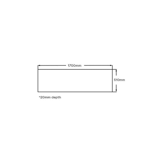 Imex Cast 1700 Universal Acrylic Straight Side Panel - IMC1700SP - Envy Bathrooms Ltd