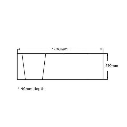 Imex Cast Arco 1700 Left Hand P Shape Side Panel - IMPALHSBP17 - Envy Bathrooms Ltd