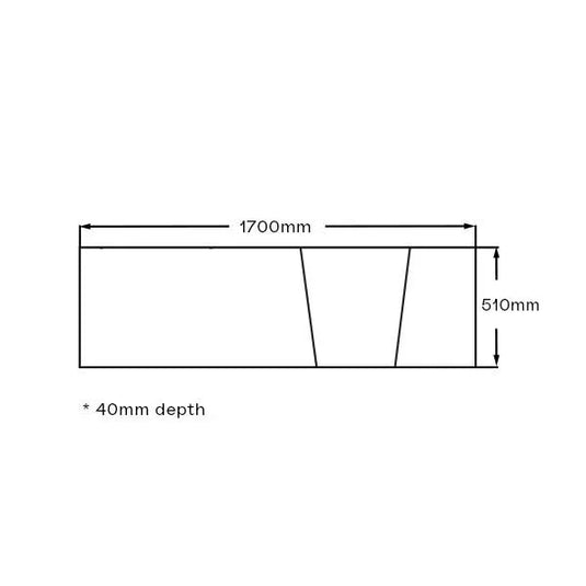 Imex Cast Arco 1700 Right Hand P Shape Side Panel - IMPARHSBP17 - Envy Bathrooms Ltd
